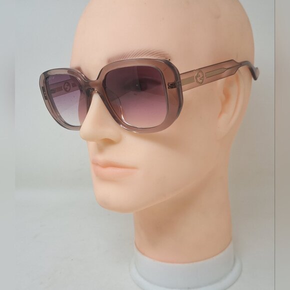 Gucci Sunglasses Oversized Square Beige Violet Glitter GG1557SK 006 54-20-145 main image 11